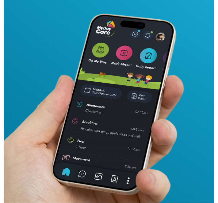 MyDayCare phone mockup